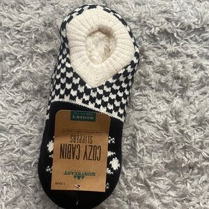 Northwest Territory Black and White Slippers